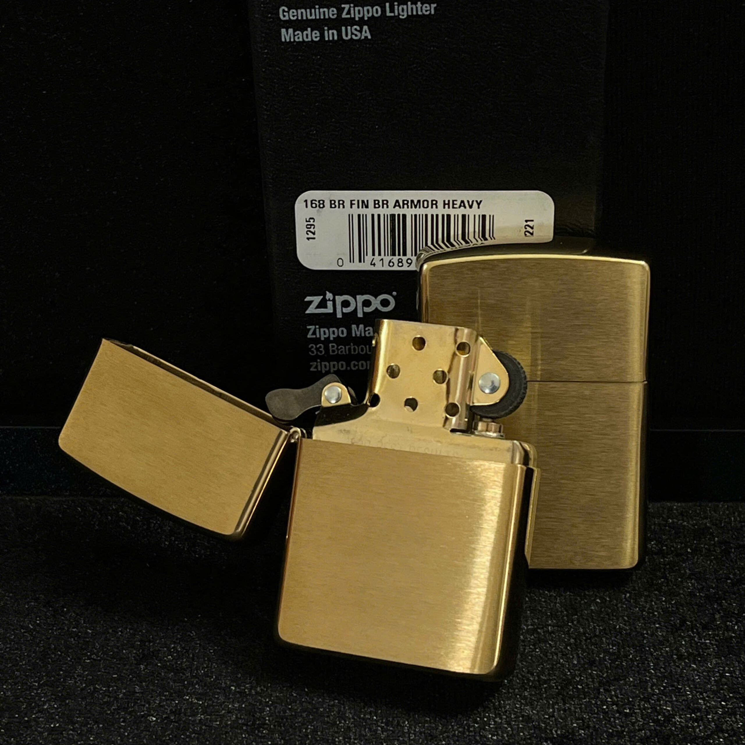 Zippo 168 Armor® Brushed Brass 3 scaled