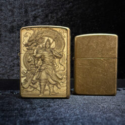 Bật lửa zippo khắc 3D công nghệ khắc cao cấp khắc chủ đề quan công , quan nhị gia