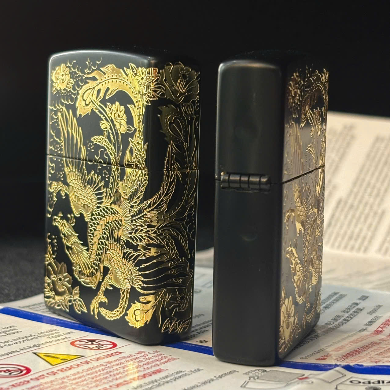 Bật lửa Zippo Phoenix Gold Engraved là tác phẩm nghệ thuật phong thủy không? 4 Bat lua zippo Phoenix Gold Engraved 3