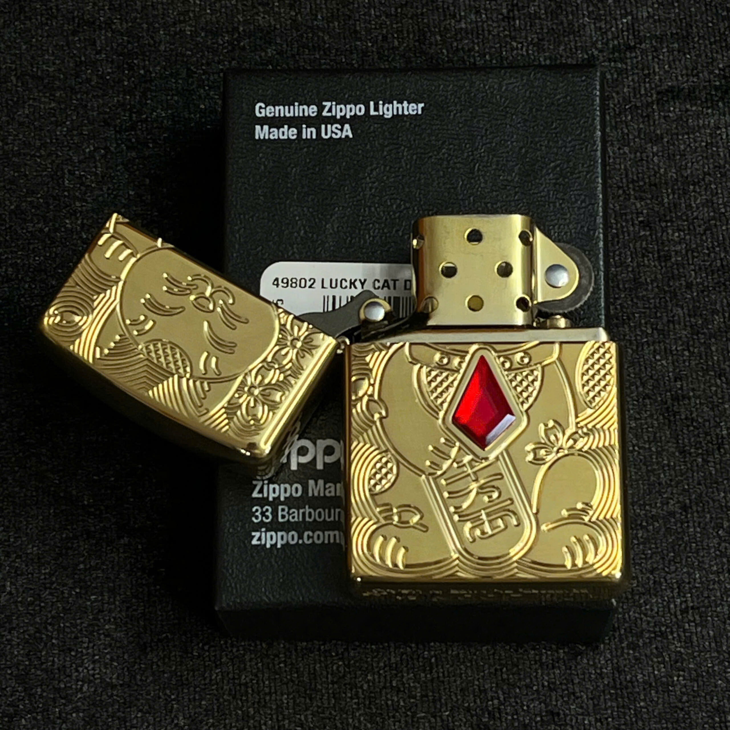 Zippo Armor Lucky Cat Design 4 scaled
