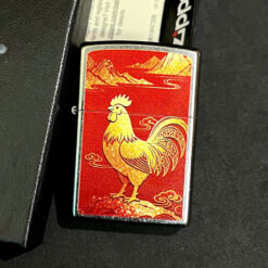 Bật lửa zippo in chủ đề 12 con giáp mẫu con dậu mẫu in zippo9999